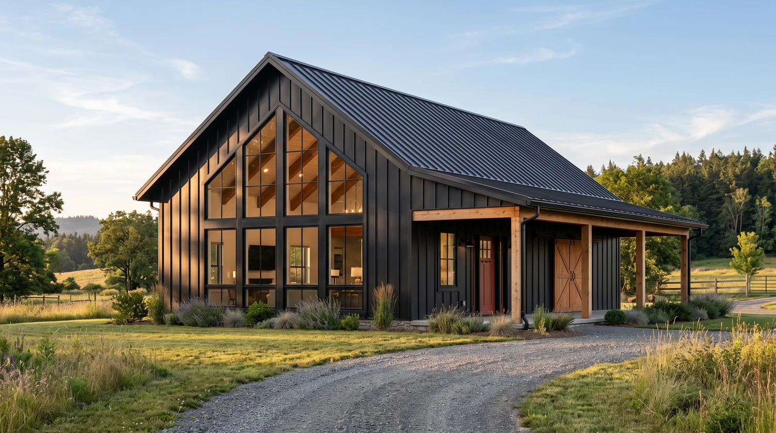 Matte Black Barndo With Cedar