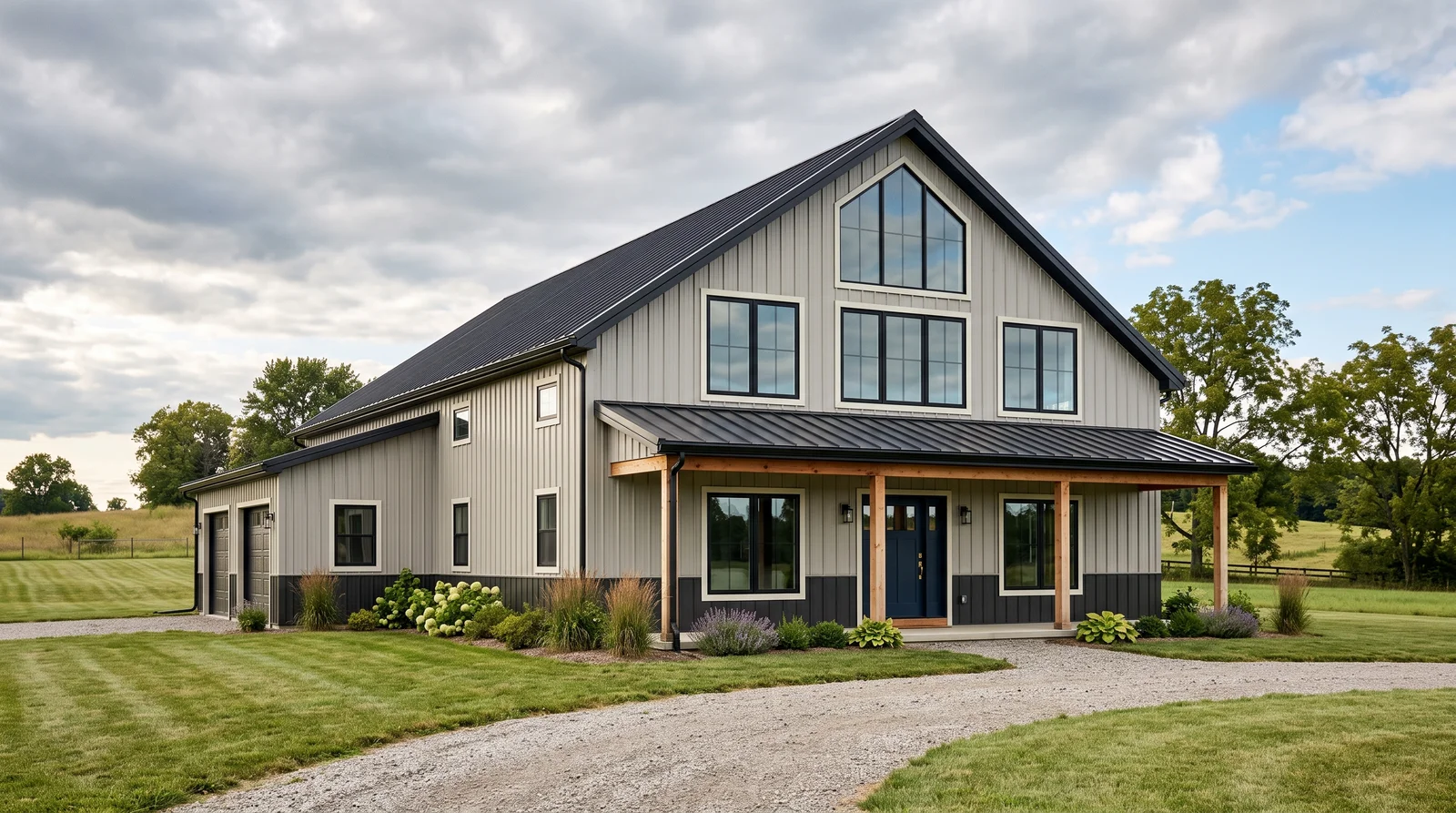 Gray Two-Tone With Charcoal Wainscot