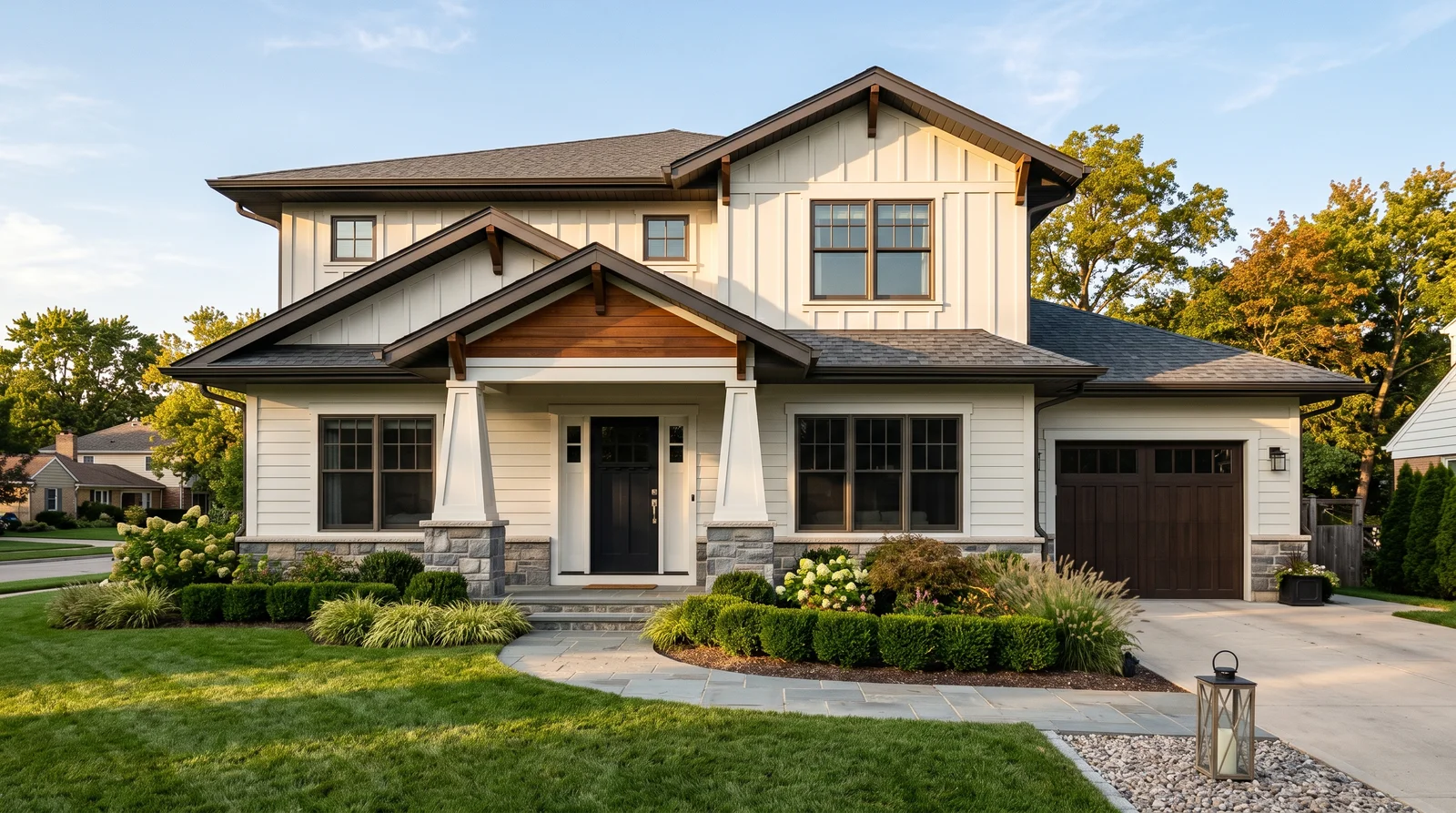 Warm White Modern Craftsman
