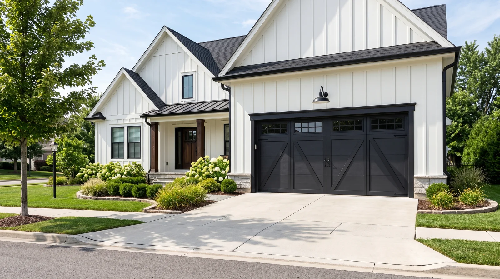 Black Door, White Farmhouse