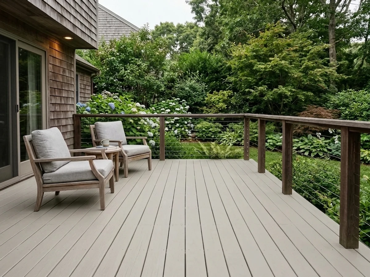 Tranquil Gray on a deck