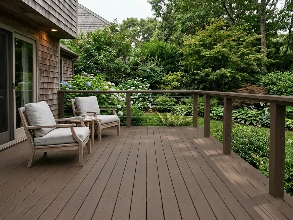 Oxford Brown on a deck
