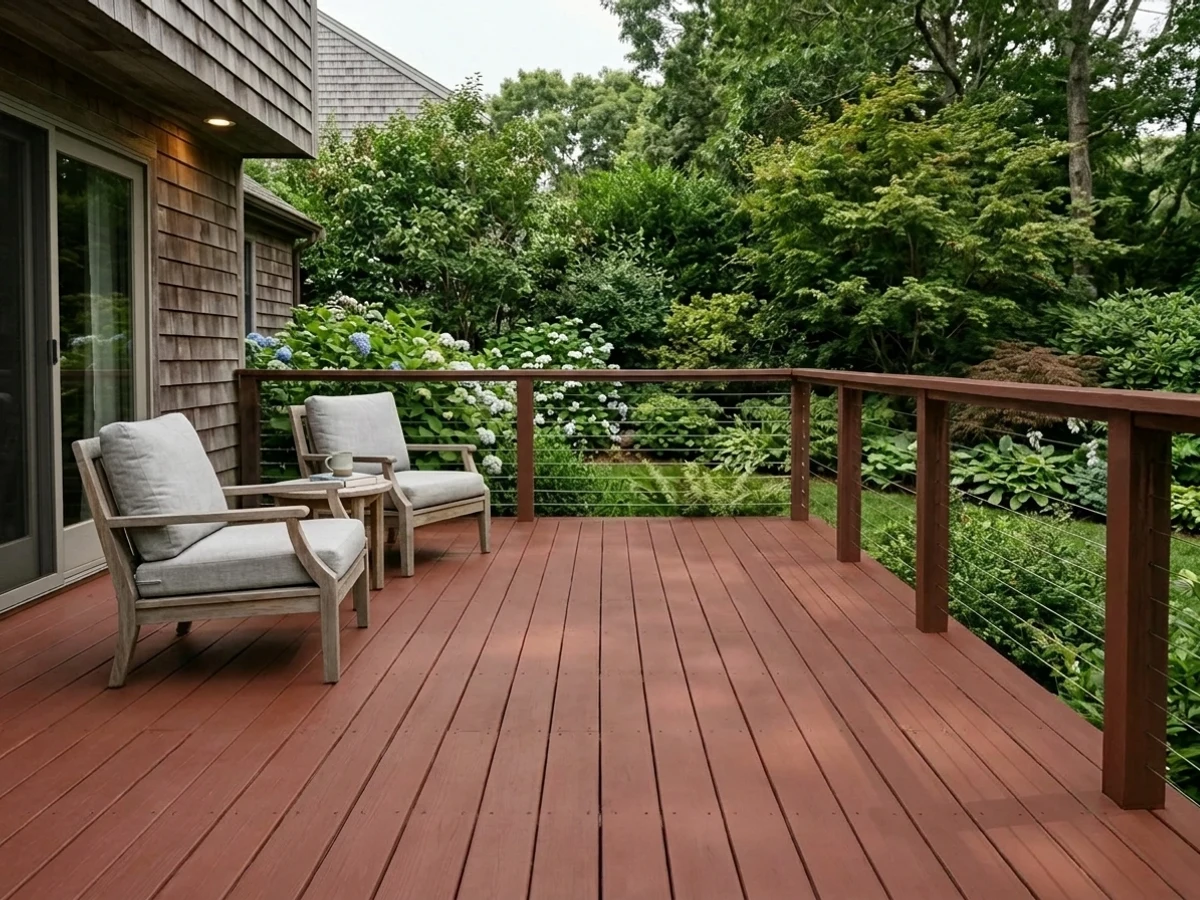 Redwood on a deck