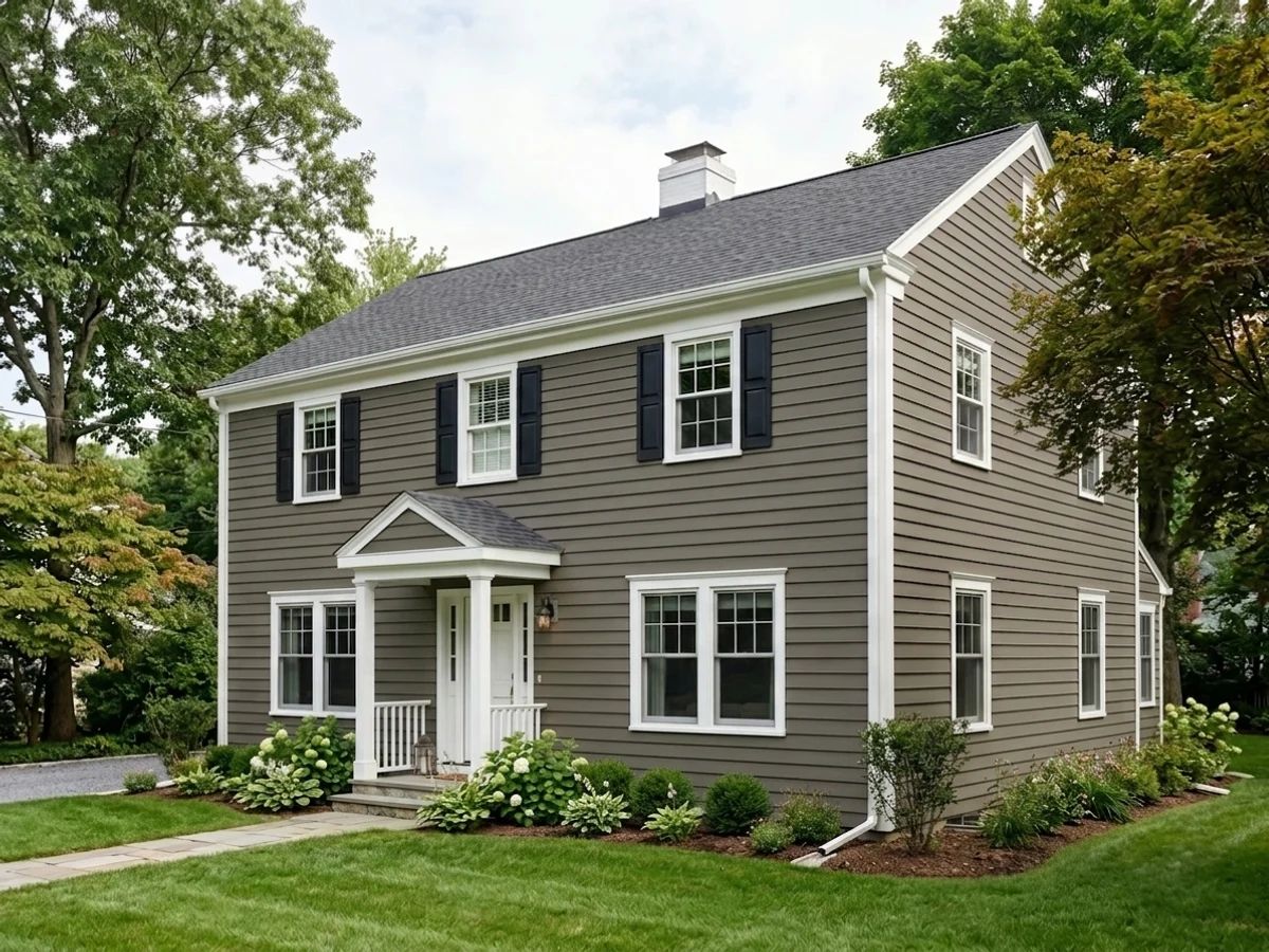 House painted in SW Urbane Bronze
