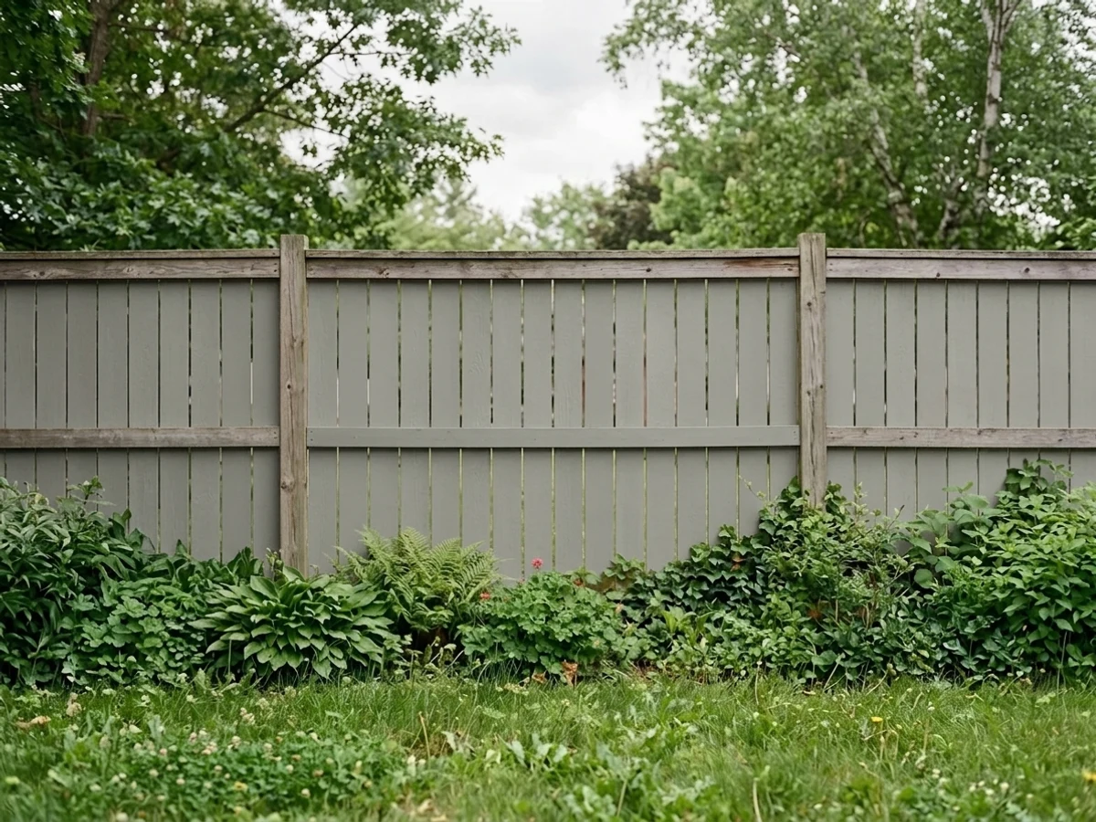 Platinum Gray on a fence