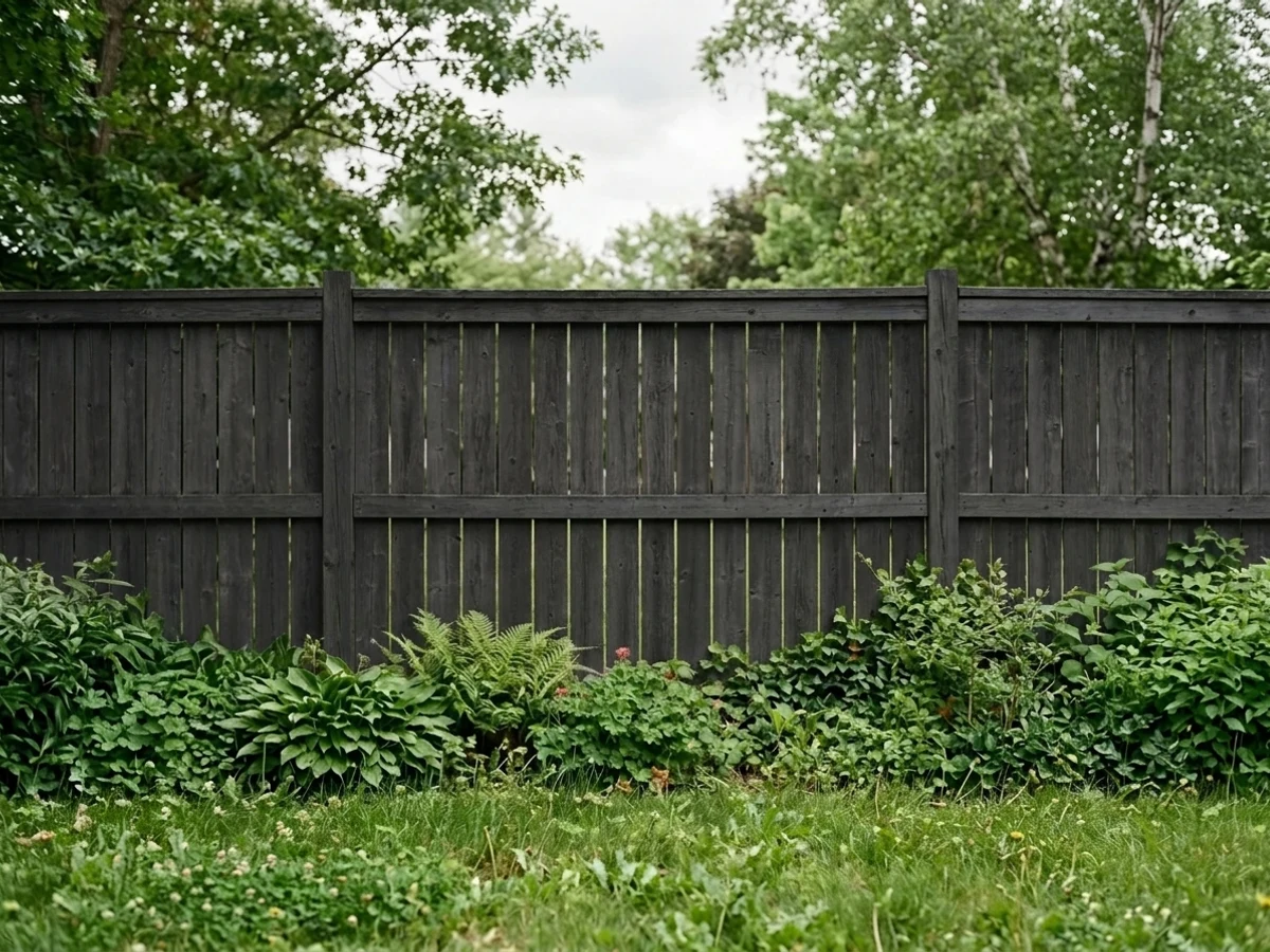 Tricorn Black on a fence