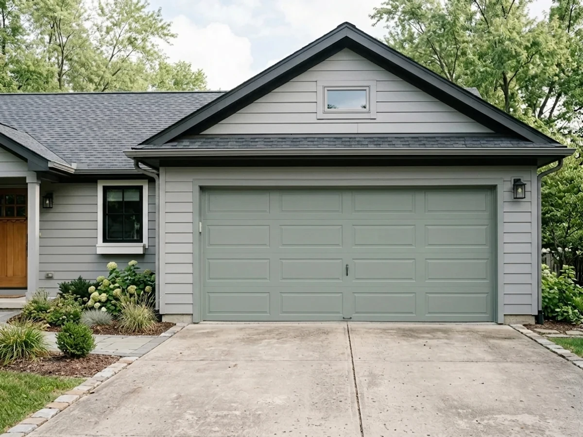 Battleship Gray on a garage