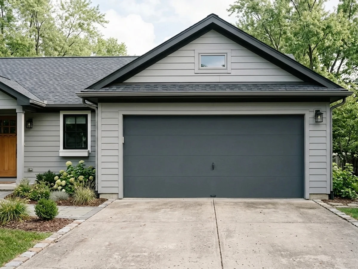 Charcoal on a garage