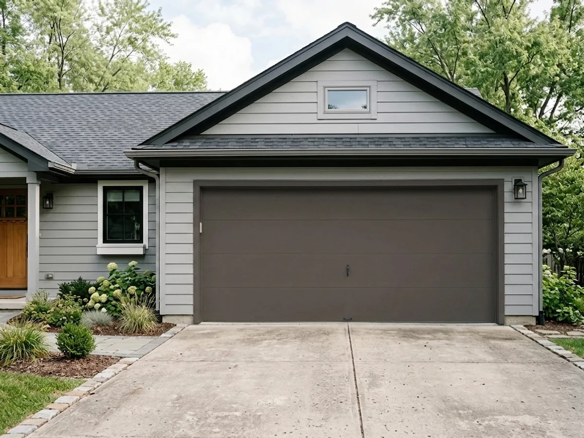Cordovan Brown on a garage
