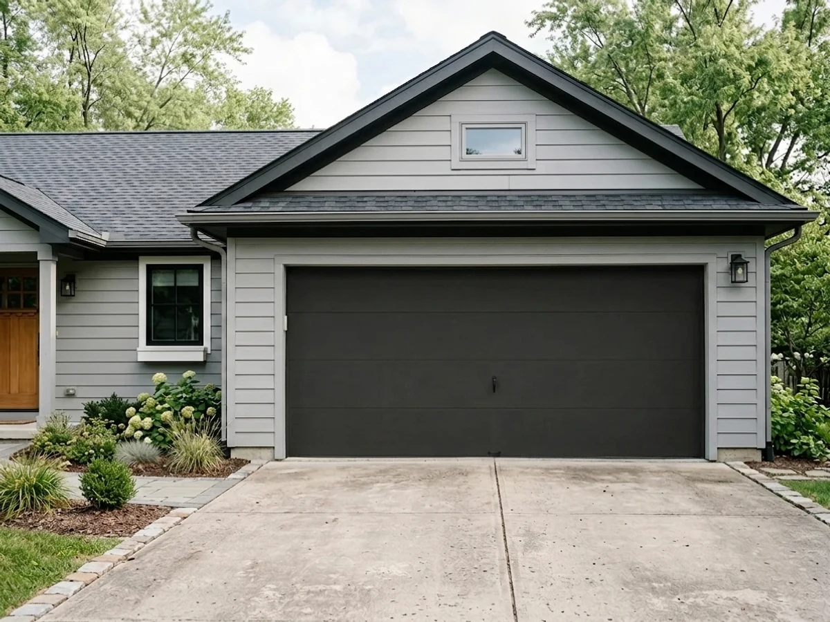 Factory Black on a garage