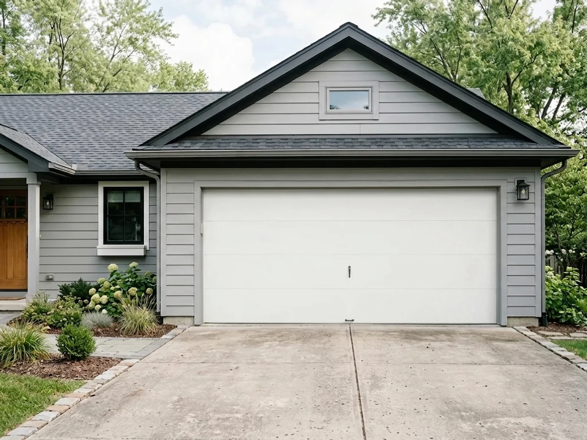 Delicate White on a garage
