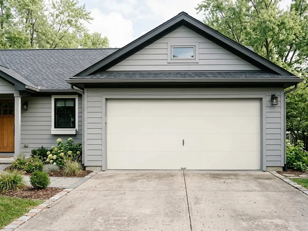 Alabaster on a garage
