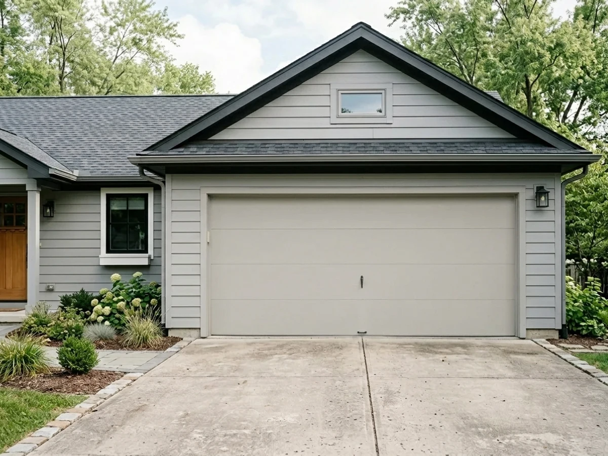 Repose Gray on a garage