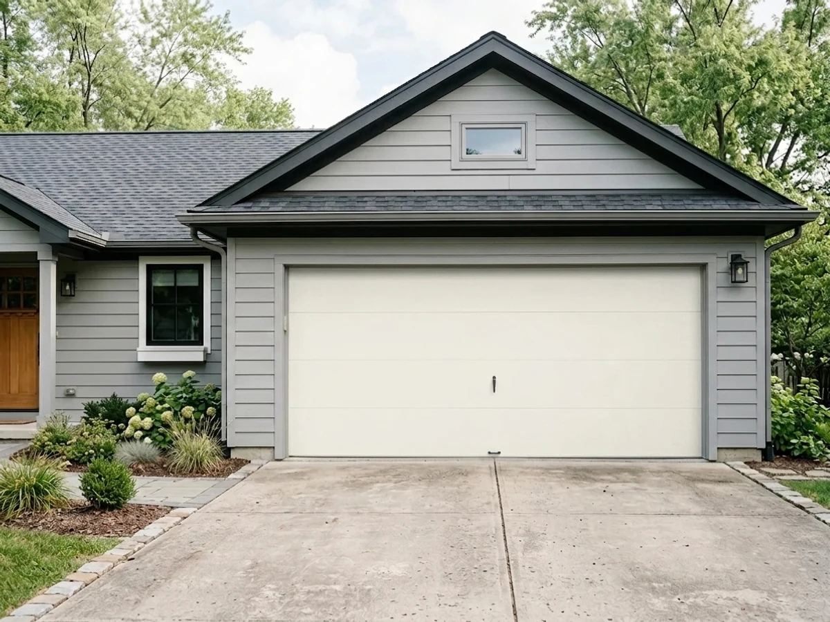 Ultra White on a garage