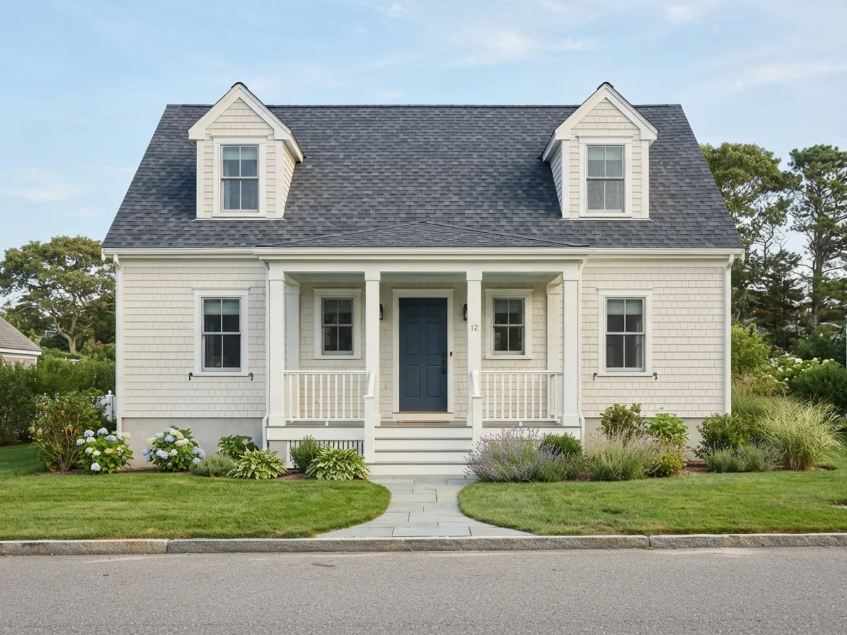 Classic White With a Haint-Blue Porch Ceiling beach house scheme