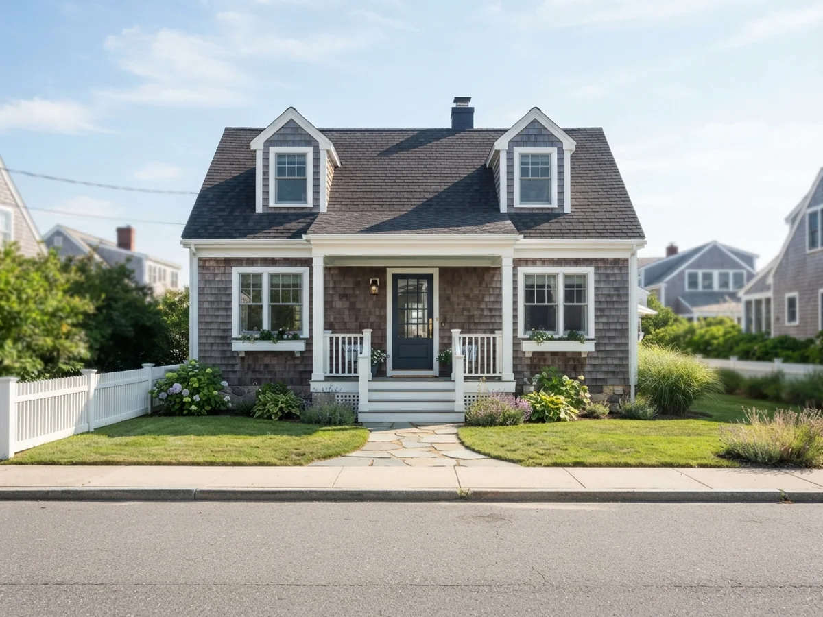 Navy Body, White Trim — the Nantucket Look beach house scheme