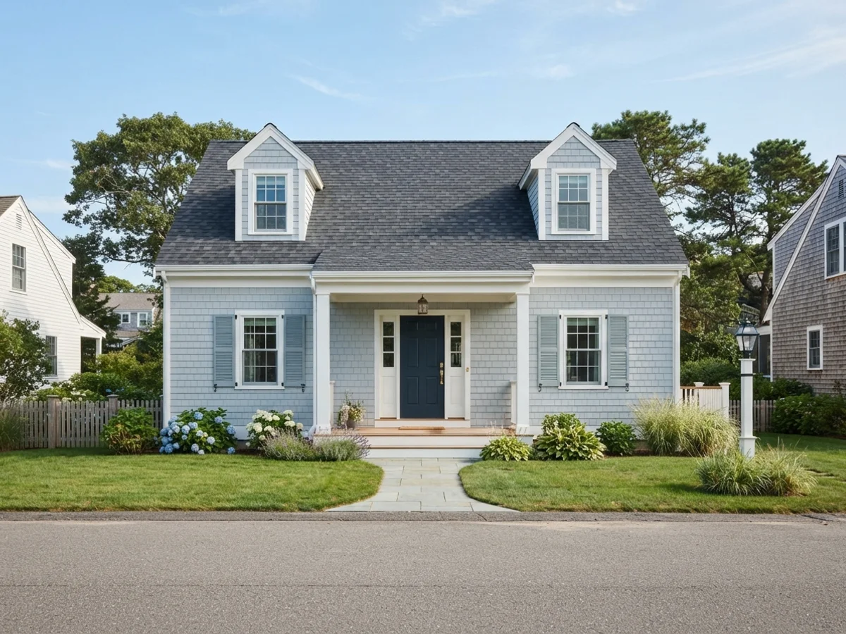 Soft Gray-Blue — the Weathered Shingle Look beach house scheme