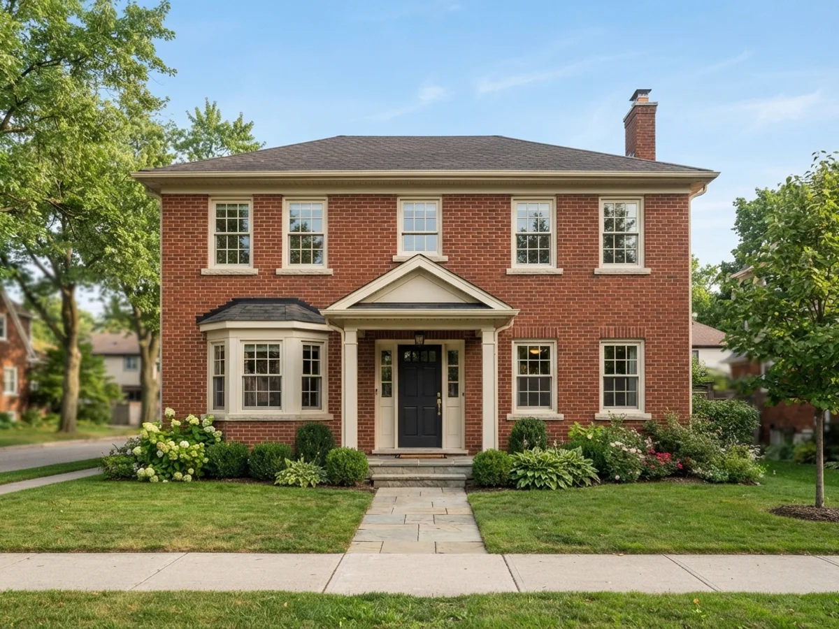 Classic red brick brick house scheme