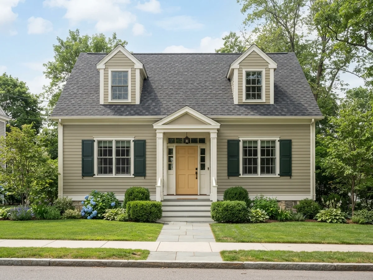Nantucket Gray & Deep Green scheme