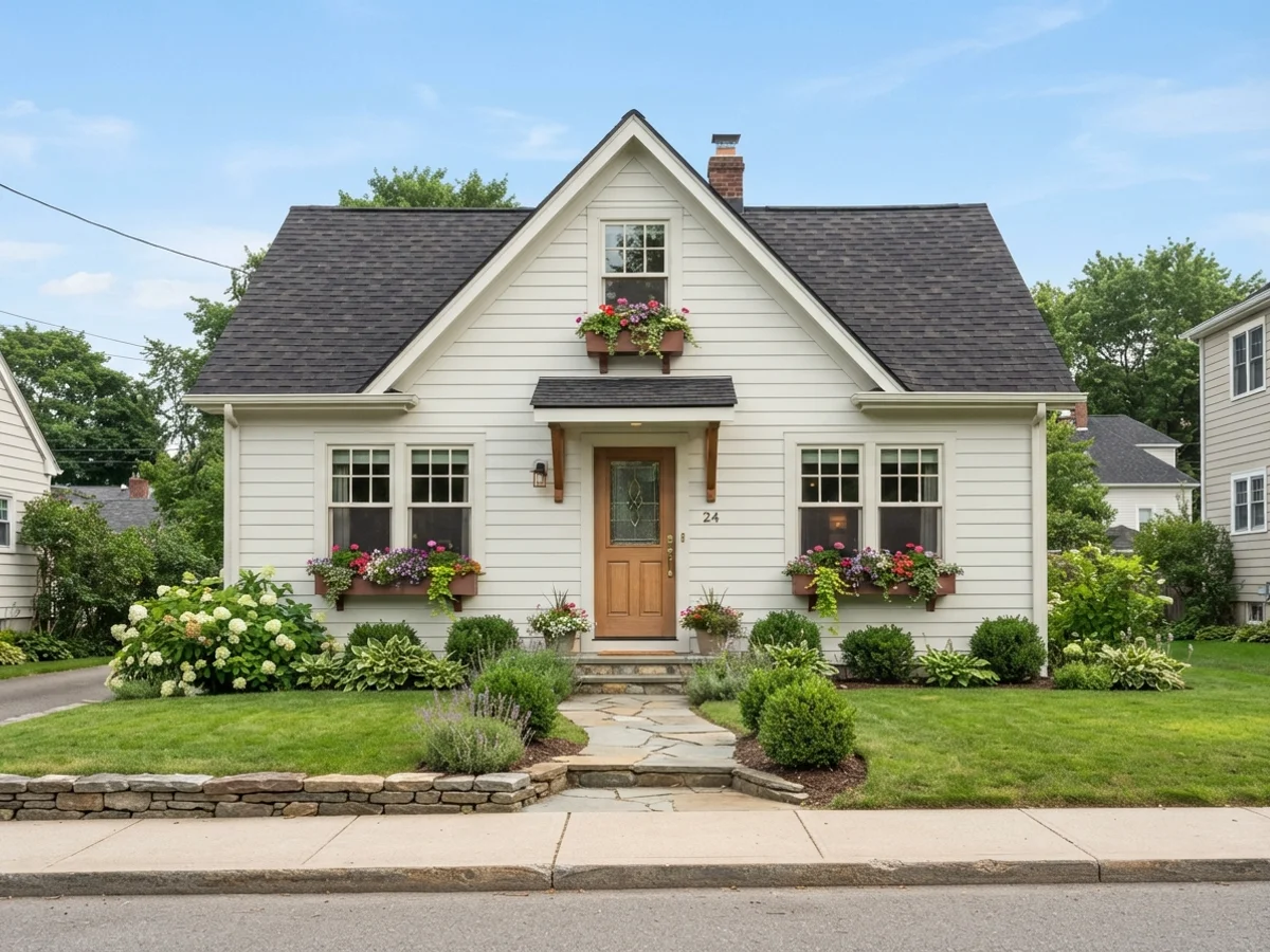 Soft White With Rose Accents cottage scheme