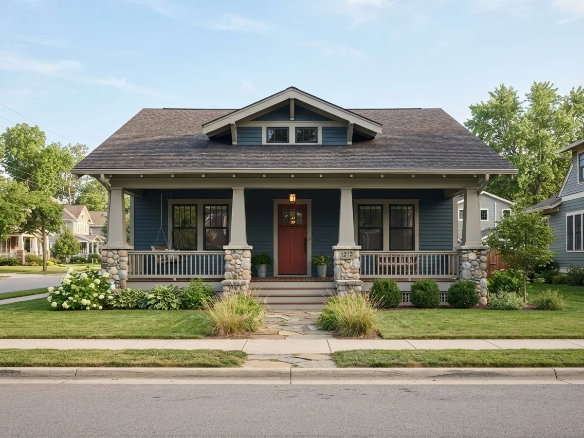 Muted Blue-Gray & Putty craftsman scheme