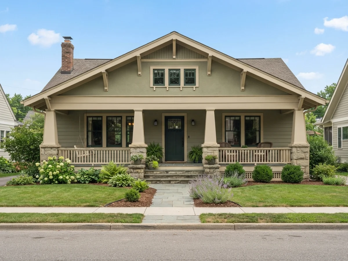 The Historic Green Trio craftsman scheme