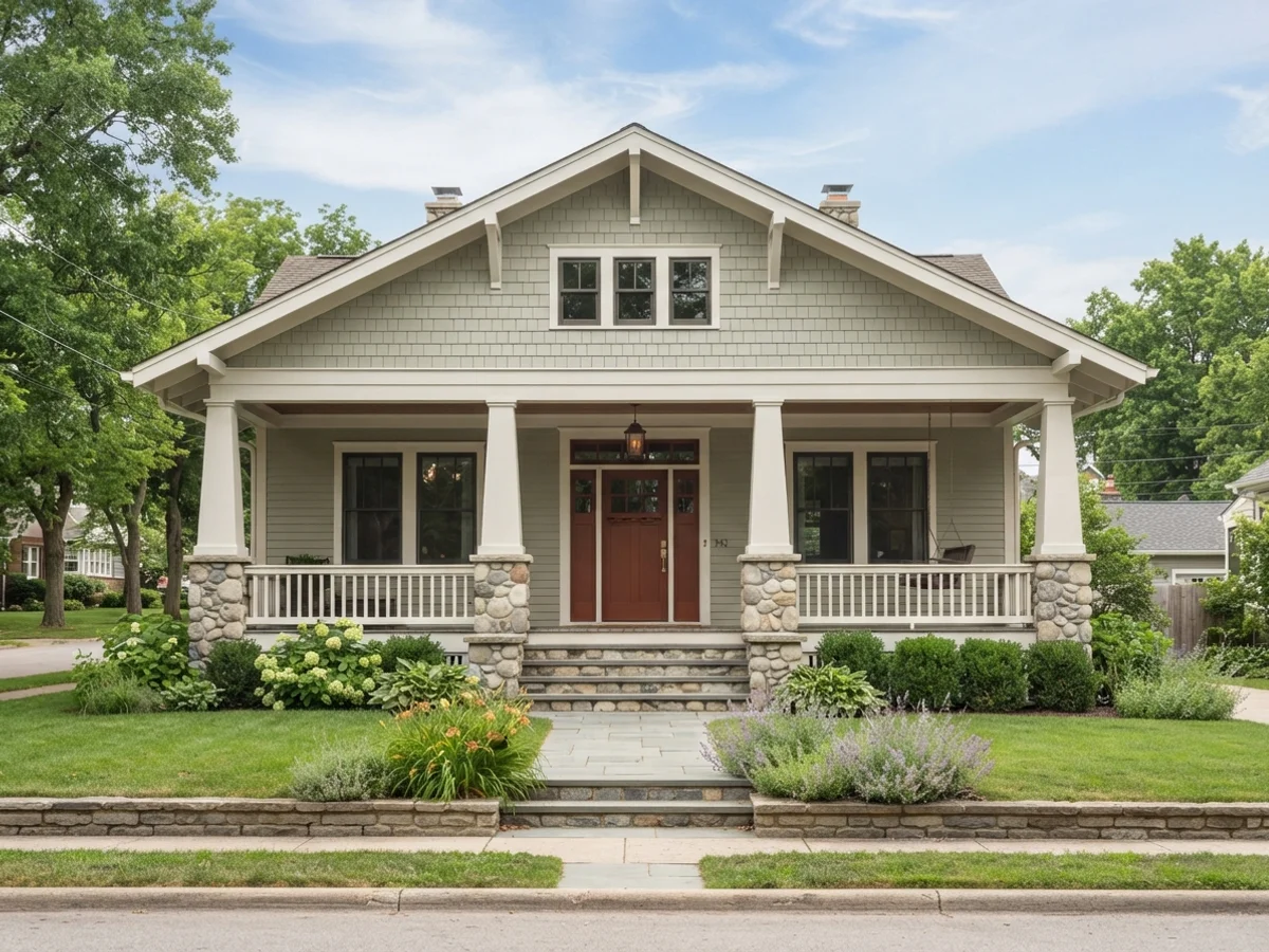 Sage, Warm White & Bronze craftsman scheme