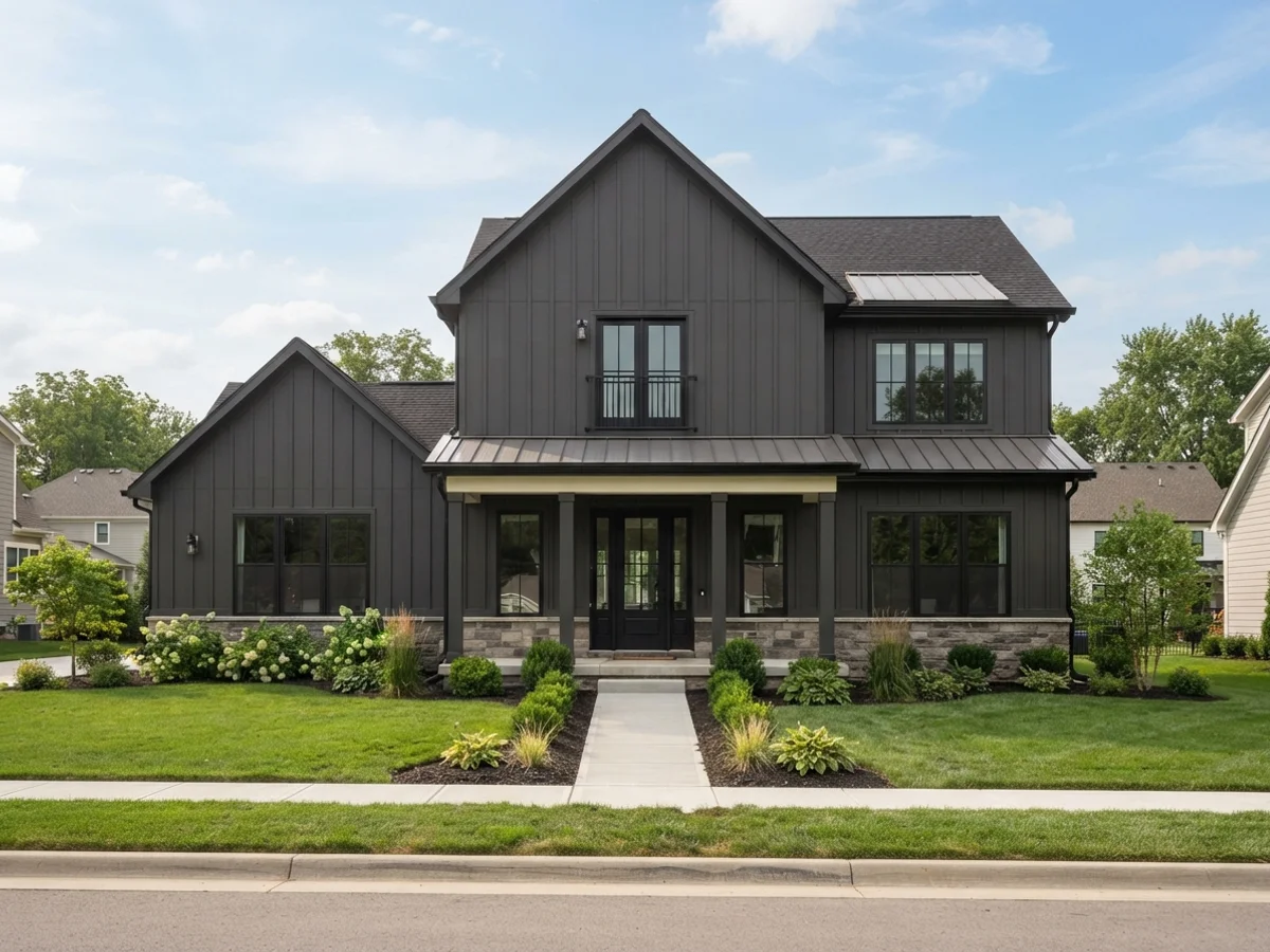 Moody Farmhouse farmhouse exterior scheme