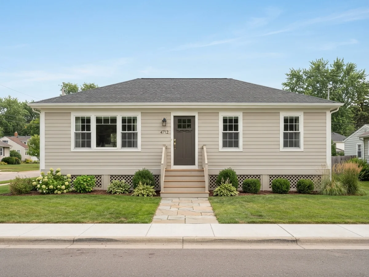 Warm Greige mobile home scheme
